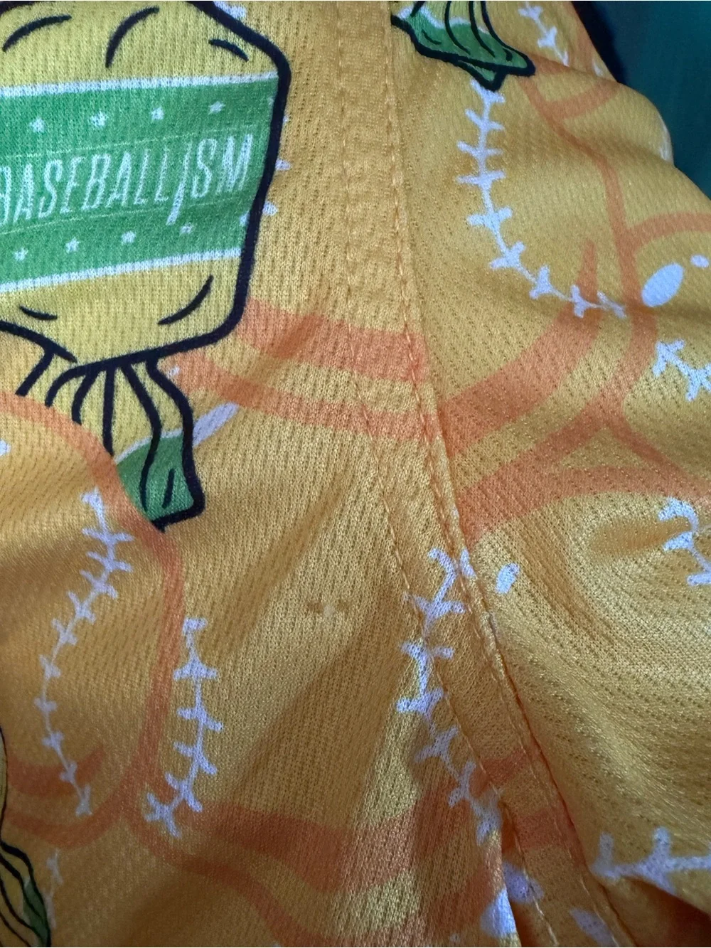 Yellow Candy Print boys Athletic Shorts Baseballism